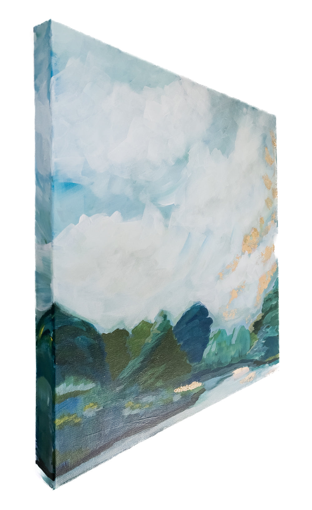 20" x 20" x 1.5"
Acrylic on Gallery Wrapped Canvas
Escape to Fall Break, where a dramatic blue sky showcases the golden hues of the rising sun.
This impressionistic masterpiece features trees painted in greens and blues, surrounded by a variety of conifers, deciduous, and weeping willows.
Nestled in a cove of the Blue Ridge Mountains, it's the perfect getaway (no filter needed).