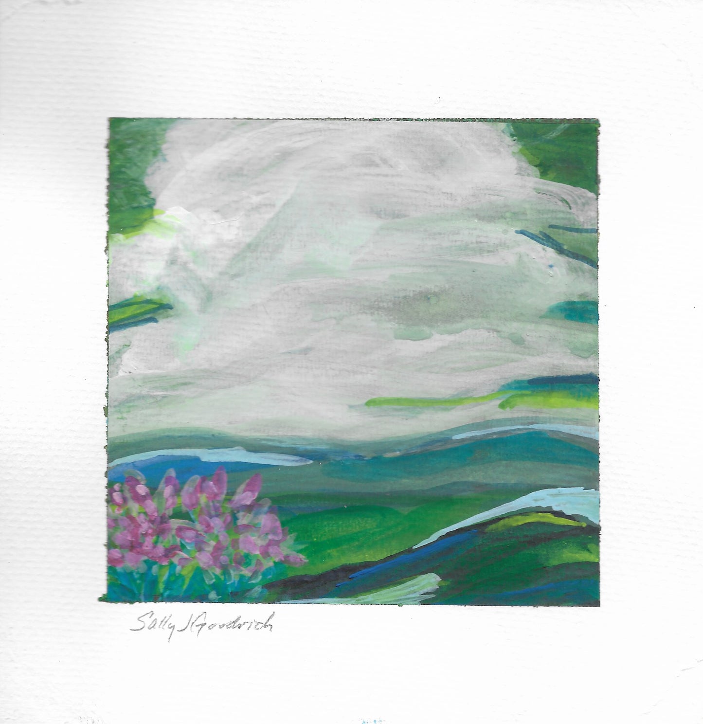 gouache on cold press watercolor paper
virginia blue ridge mountains
I paint small landscapes with gouache every single day and you can see them posted on my instagram account
These paintings require me to use quick brushstrokes to capture the feeling of the moment. I particularly like to paint the view of the Virginia Blue Ridge Mountains in my backyard.
Of course I take inspiration from impressionist, Claude Monet - who doesn’t?