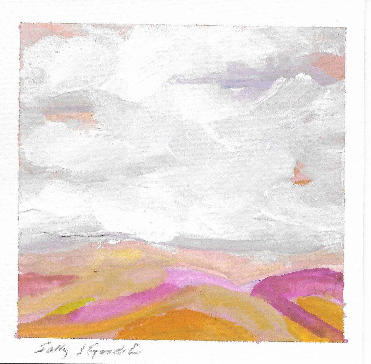 gouache on cold press watercolor paper
virginia blue ridge mountains
I paint small landscapes with gouache every single day and you can see them posted on my instagram account
These paintings require me to use quick brushstrokes to capture the feeling of the moment. I particularly like to paint the view of the Virginia Blue Ridge Mountains in my backyard.
Of course I take inspiration from impressionist, Claude Monet - who doesn’t?
