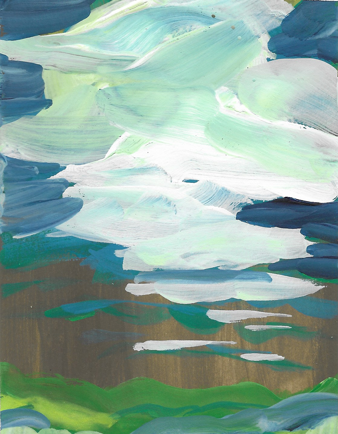 4.5 x 6”
gouache on cold press watercolor paper
Get lost in the beauty of our Do It All small painting on paper.
Vibrant colors and a playful impressionistic style bring the Blue Ridge Mountains to life with a dramatic blue turquoise sky and richly colored clouds.
This fauvist piece is the perfect addition to any landscape collection.