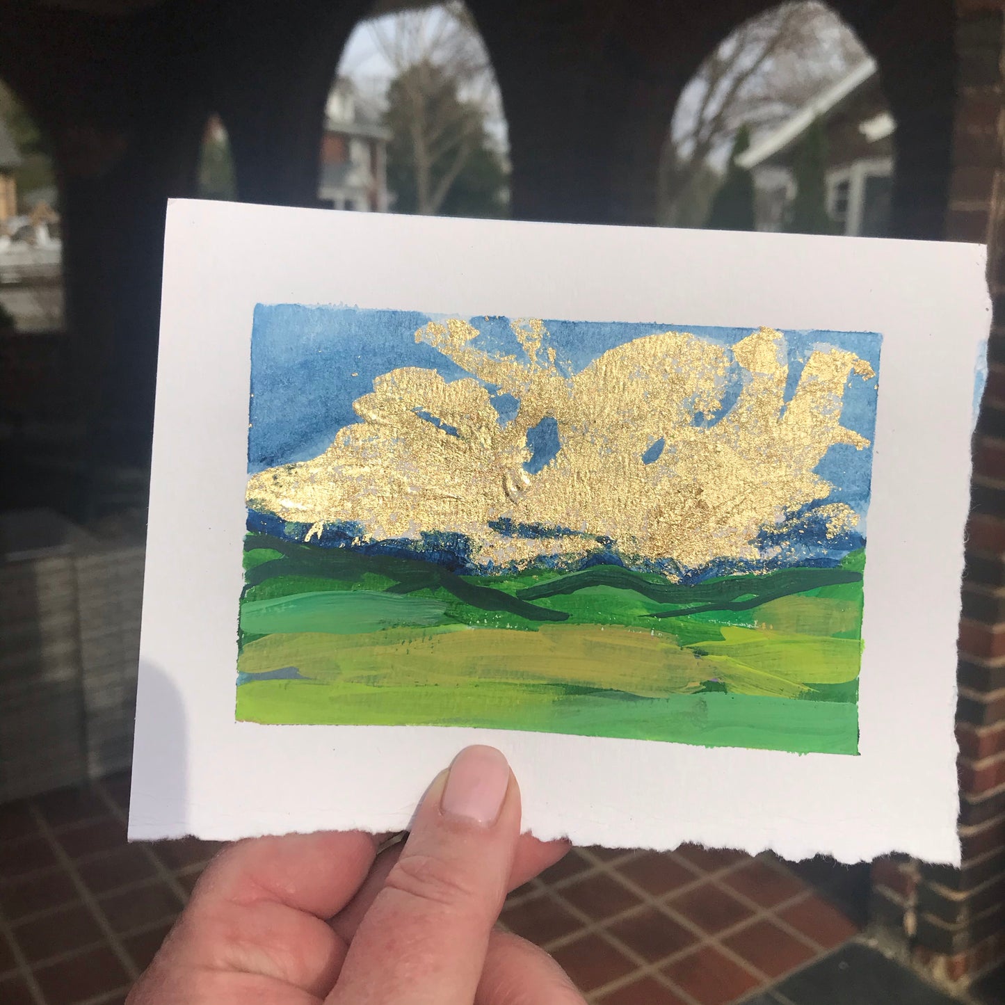 4.5x6-Sally-j-goodrich-gold-accents-blue-ridge-mountains-painting