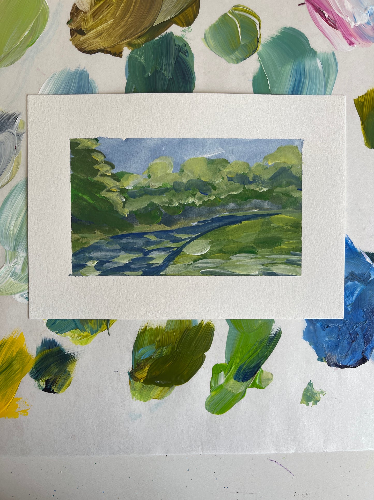 6x6-sally-j-goodrich-beloved-forest-trail-painting