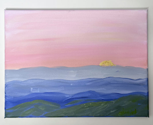 Blue Ridge Sunset Painting. Class at Sycamore Station