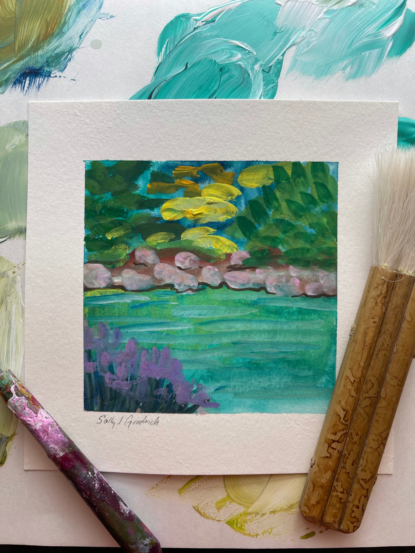 6x6-sally-j-goodrich-pretty-layers-pond-painting