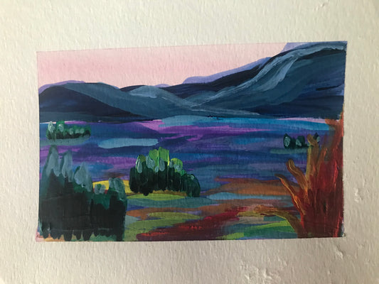 roanoke va landscape painting, southern painting, modern painting, blue ridge mountain painting